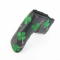 Unbranded Shamrock Clover Embroidered Blade Putter Headcover (GOOD)