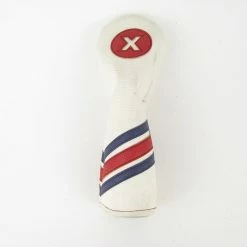 Maxfli Vintage Leather Hybrid X Headcover WHITE/RED/BLUE
